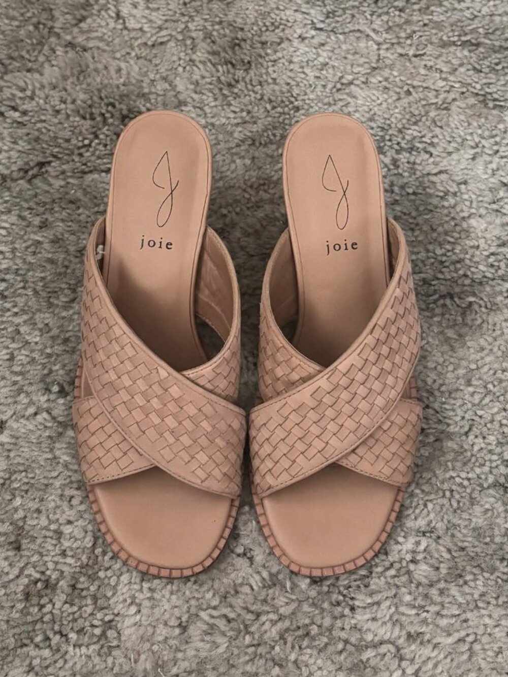 WOVEN LEATHER HEELED SANDALS